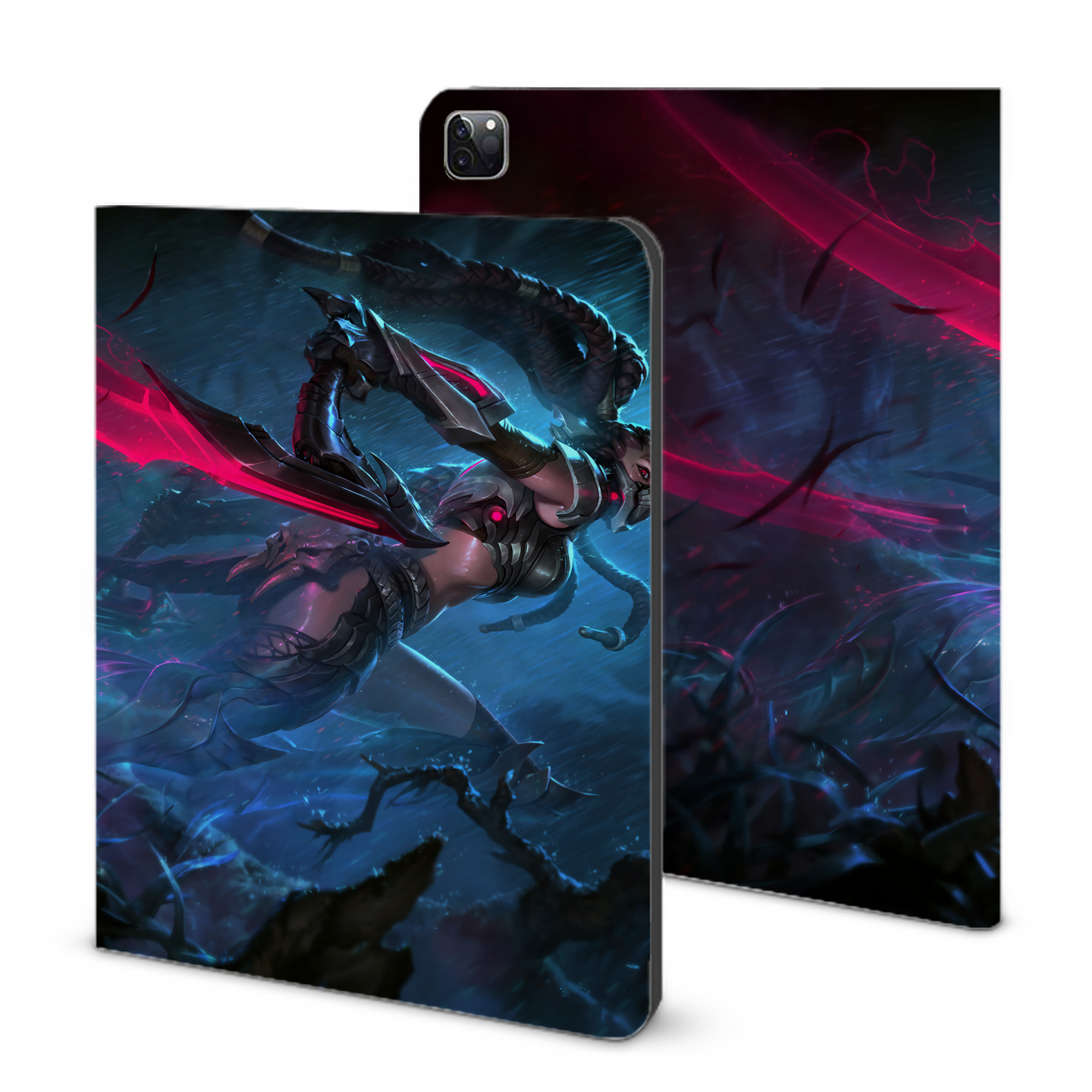 （画像用） リーグ・オブ・レジェンド League of Legends LOL IPad ケース ブック型 PUレザー TPU 耐衝撃 軽量 薄型 ペン収納なし 全面保護 IPad 各モデル対応